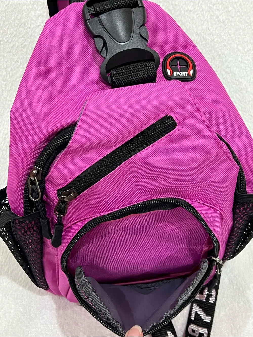 Convertible Purple Sling Bag Crossbody Backpack